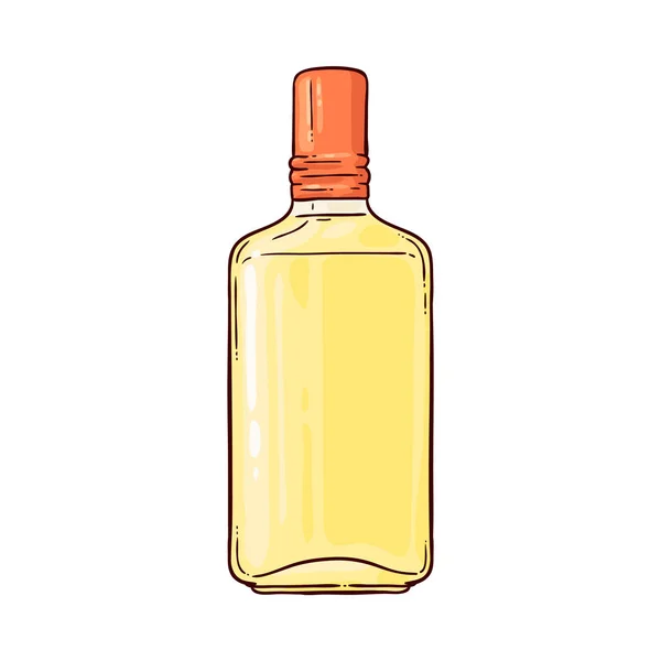 Vector glass tequila bottle sketch icon isolated — Stock Vector