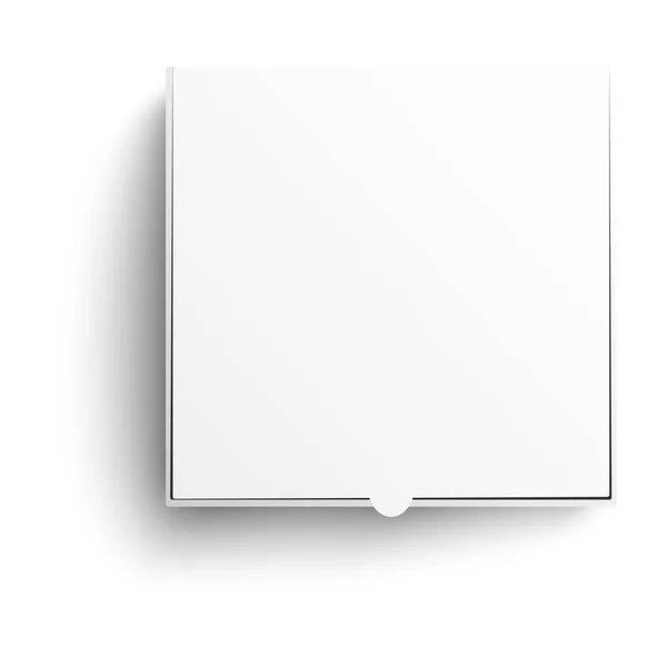 Διάνυσμα πίτσα πακέτο κουτί λευκό mockup απομονωμένες — Διανυσματικό Αρχείο