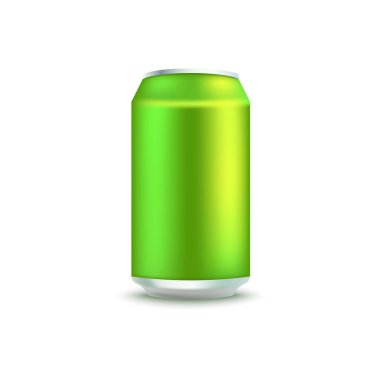 Boş yeşil alüminyum tozu veya bira olabilir mockup.