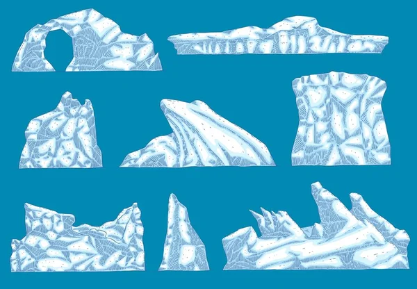 Векторный ледяной горный хаммок — стоковый вектор