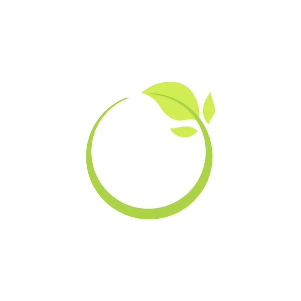 Recycling Öko-Ikone mit grünem Blatt. — Stockvektor