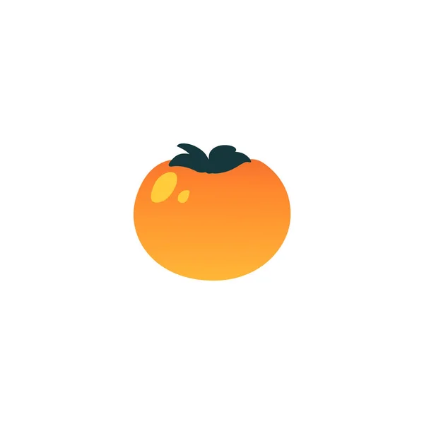 Vektor Persimmon exotische tropische Früchte flaches Symbol — Stockvektor