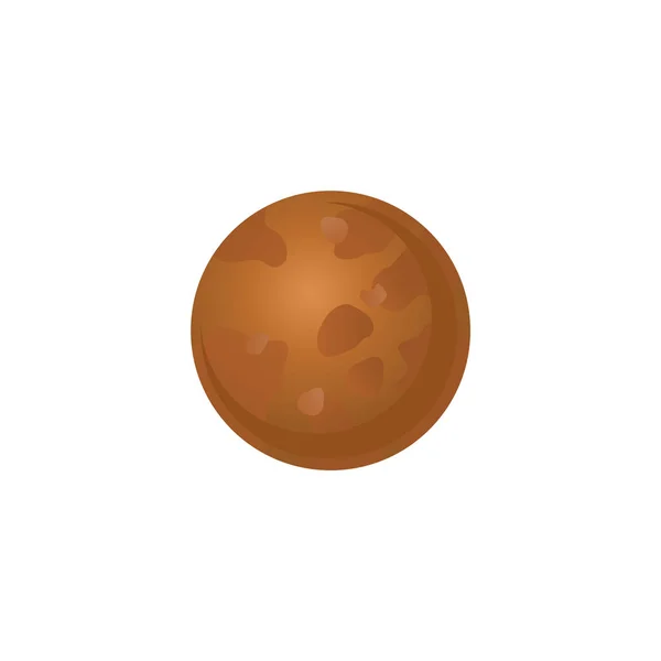 Mercurio planeta más pequeño del sistema solar en estilo plano aislado sobre fondo blanco — Vector de stock