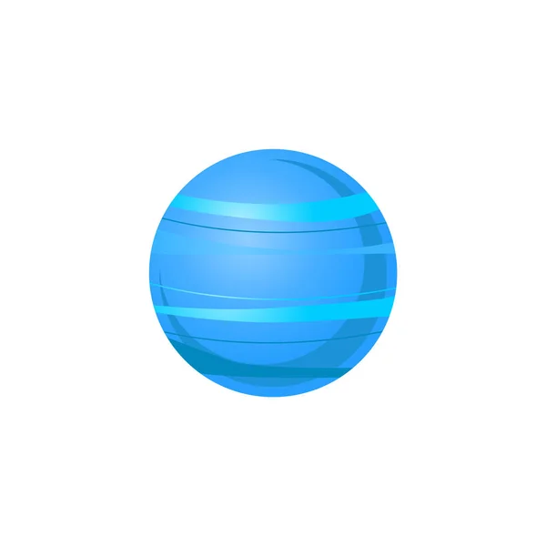 Uranus blauwe planeet van het zonnestelsel in vlakke stijl geïsoleerd op witte achtergrond. — Stockvector