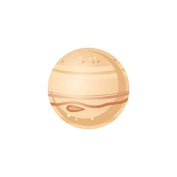 フラット スタイル - 太陽系の最も大きい惑星のベクトル図の木星. — ストックベクタ
