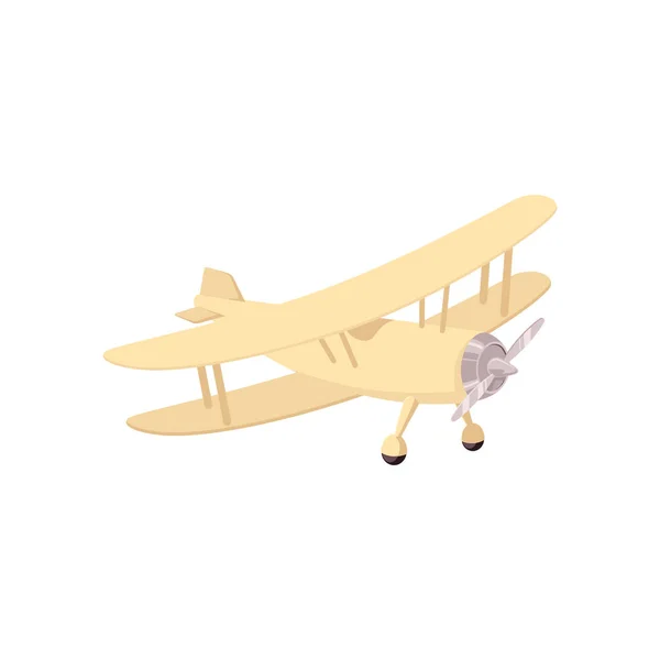 Векторный винтажный самолет с двумя пропеллерами — стоковый вектор