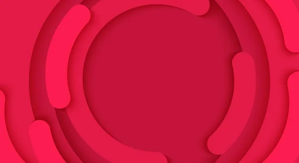 Vector círculo abstracto una plantilla de fondo rojo — Archivo Imágenes Vectoriales