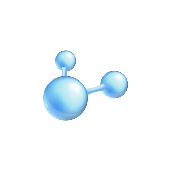 Icona piatta blu della molecola astratta dell'atomo vettoriale — Vettoriale Stock
