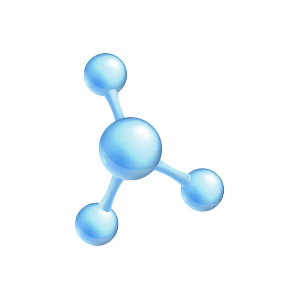 Wektor streszczenie atom cząsteczka niebieski płaski ikona — Wektor stockowy