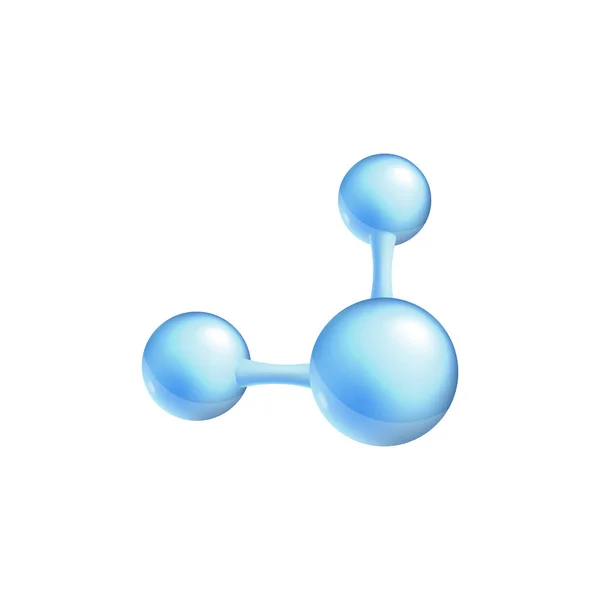 Vector abstracto átomo molécula azul icono plano — Archivo Imágenes Vectoriales