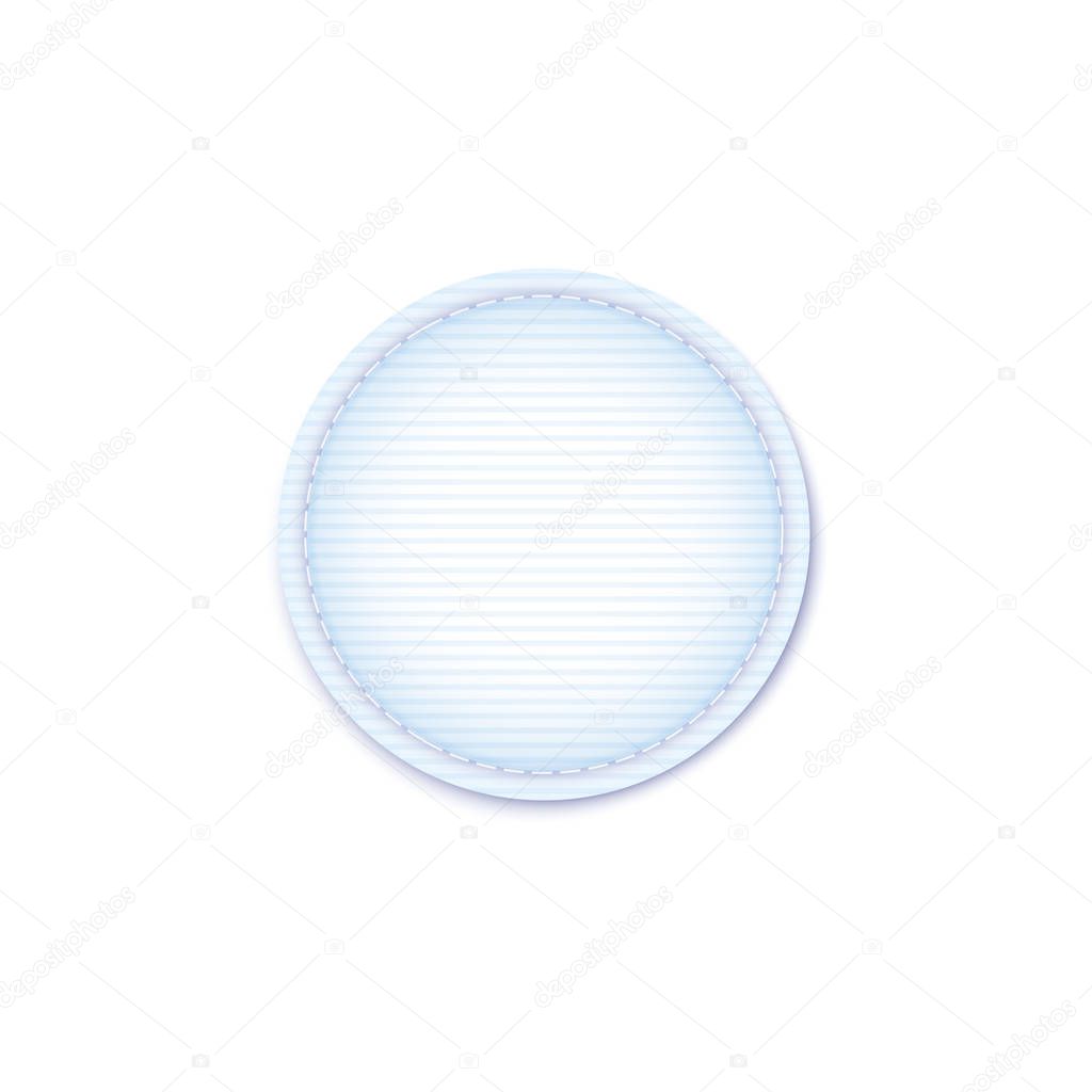 Vector cotton pad for female hygiene circle sponge
