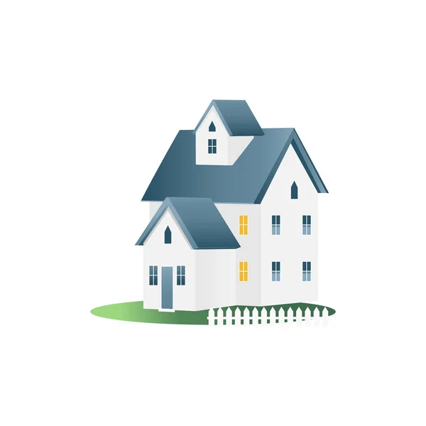 Moving house icon for the real estate market flat vector illustration isolated. — Stock Vector