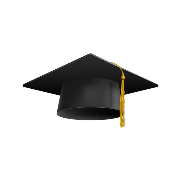 Tapa de graduación vectorial borla símbolo de la educación — Vector de stock