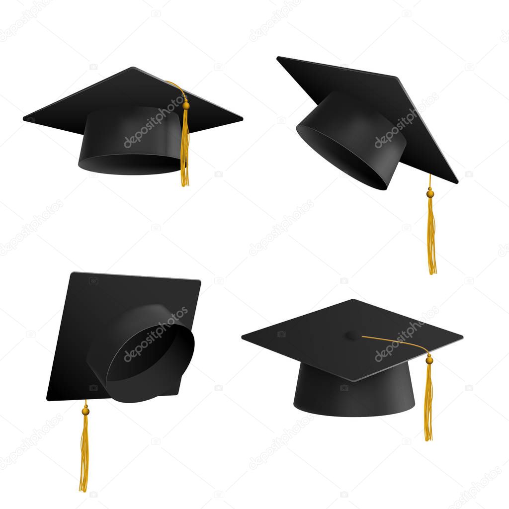 Vector graduation cap tassel symbol of education