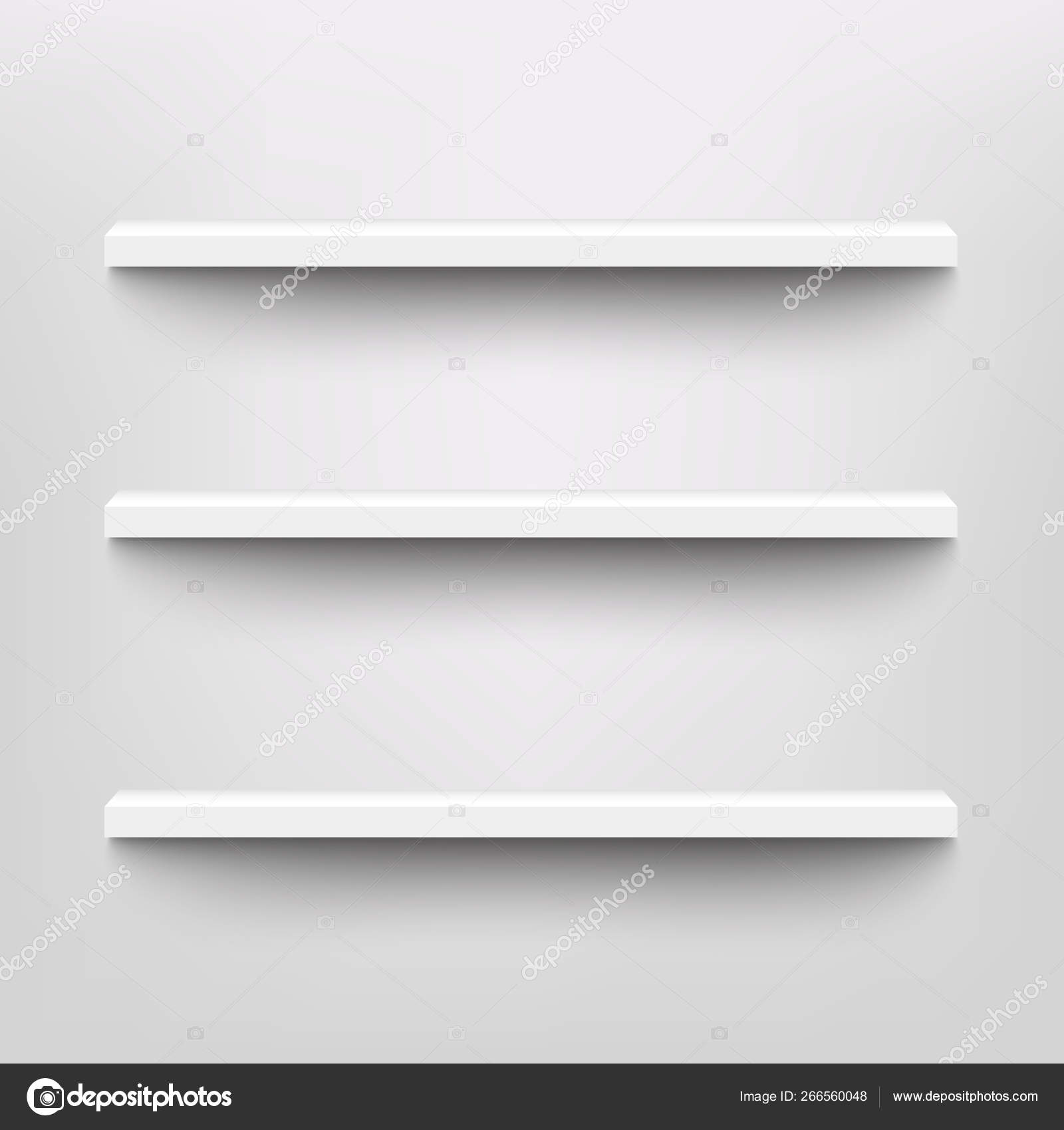 Download Vector White Shelves For Product Display Mockup Vector Image By C Sabelskaya Vector Stock 266560048