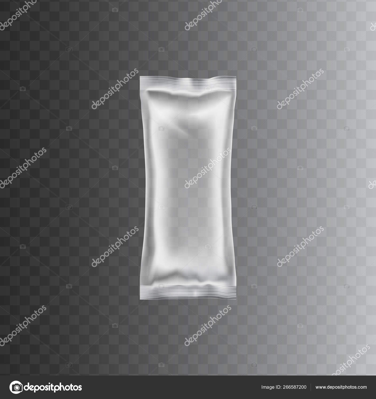 Realistic plastic transparent bag template Vector Image
