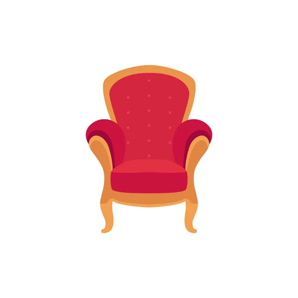 Empty classic armchair cartoon style — Stock Vector