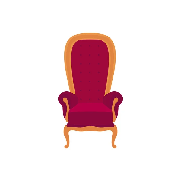 Порожнє класичне крісло мультиплікаційний стиль — стоковий вектор