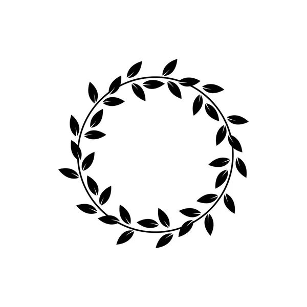 Grecque lauréat lauréat lauréat lauréat laurier couronne ou feuille cadre vecteur isolé sur blanc  . — Image vectorielle