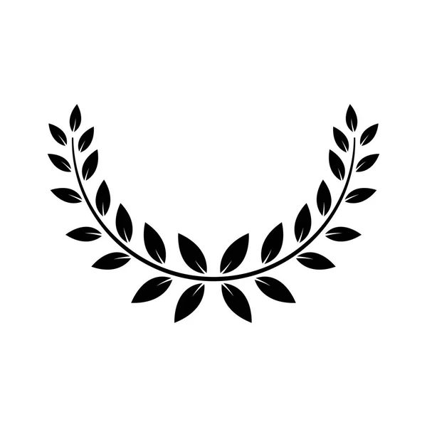 Grecki laurowy lub oliwkowy zdobywca nagrody lub liść na białym tle . — Wektor stockowy