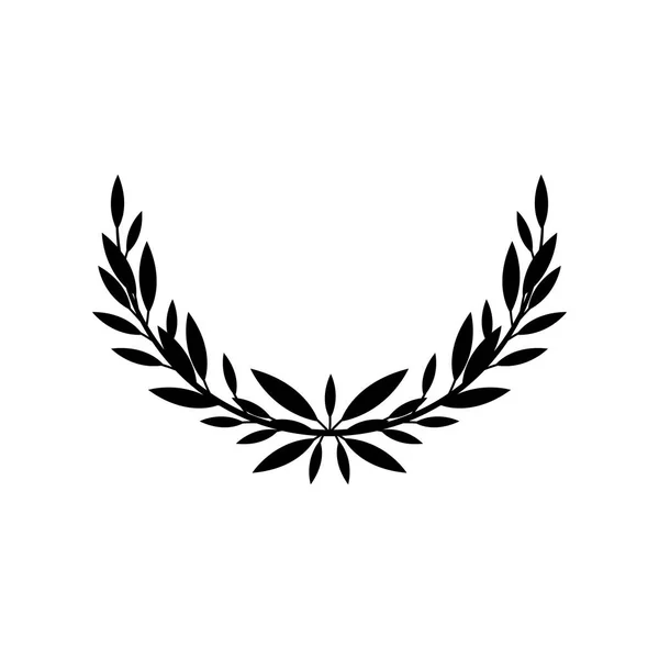 Grecki laurowy lub oliwkowy zdobywca nagrody lub liść na białym tle . — Wektor stockowy