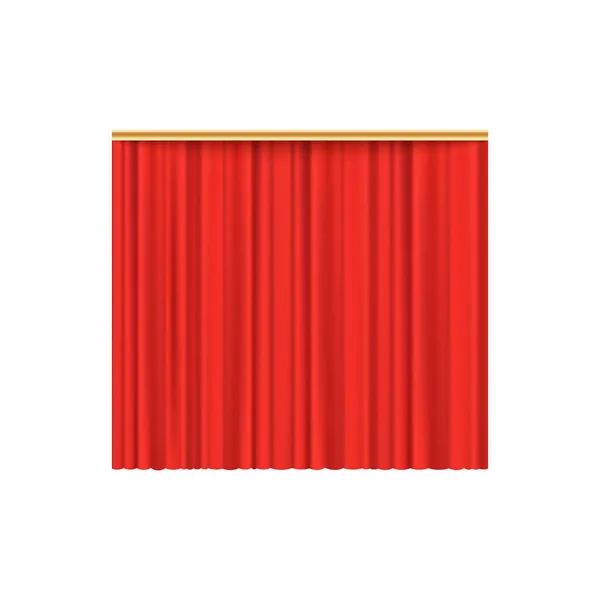 Червоний оксамитовий фон штор для розкішного театрального виступу — стоковий вектор