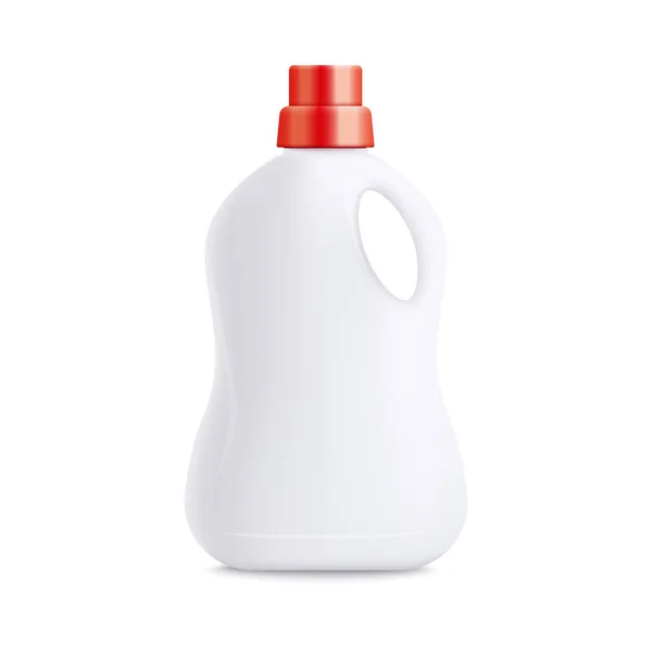 Plastikowa butelka do prania-pusta, realistyczna makieta do pakowania produktów. — Wektor stockowy