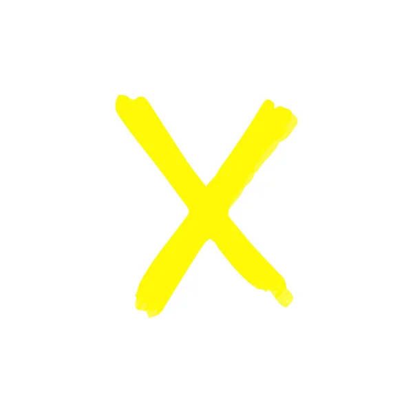 Cross symbol drawn in permanent marker — Stock Vector