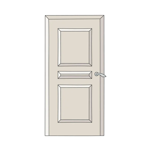 Ilustração do vetor da porta da casa dianteira ou interna isolada no fundo branco . —  Vetores de Stock