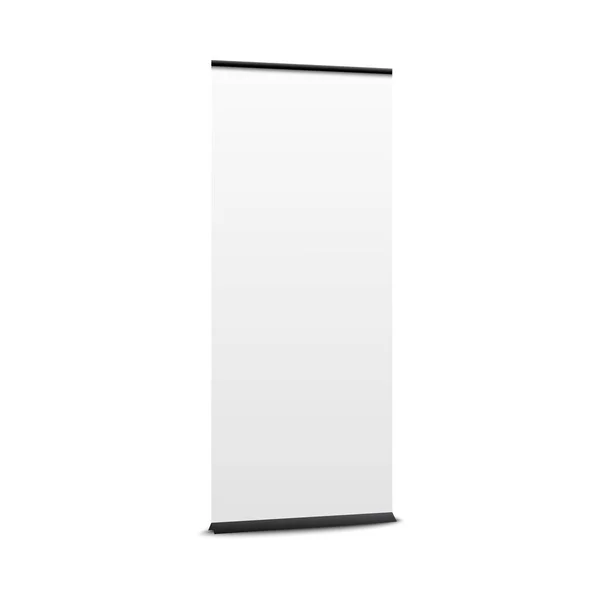 Чистый макет плаката. Коммерческий вертикальный стенд с белым пустым пространством для продвижения или рекламы продукции — стоковый вектор
