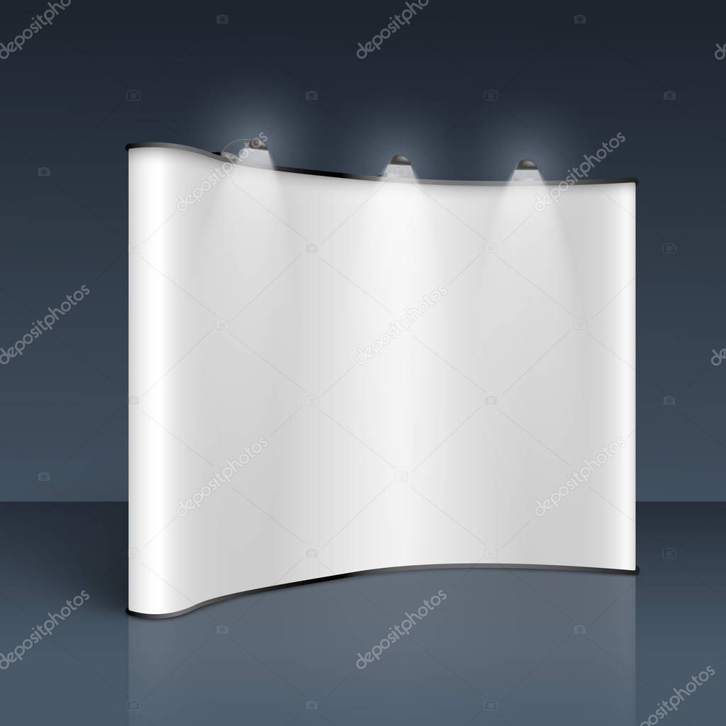 WebBlank pop up banner mockup - white empty display for advertising poster design