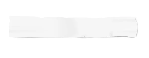 Кусок белой клейкой клей клейкой ленты, пустой используется изоляционная полоса в длинной тонкой линии — стоковый вектор
