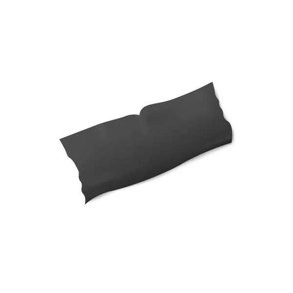 Изолированная черная клейкая лента или изоляционная лента . — стоковый вектор