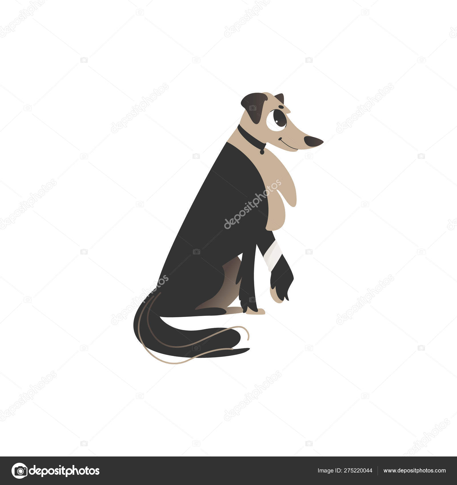 Featured image of post Cartoon Dog Sitting Side View Animal love concept isolated vector