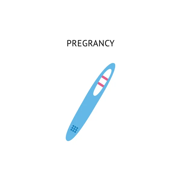 Θετική δοκιμή εγκυμοσύνης επίπεδη απεικόνιση που απομονώνεται σε λευκό φόντο. — Διανυσματικό Αρχείο