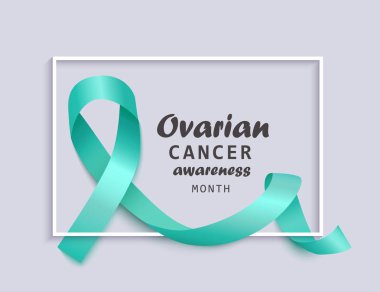 Banner for ovarian cancer awareness month. clipart