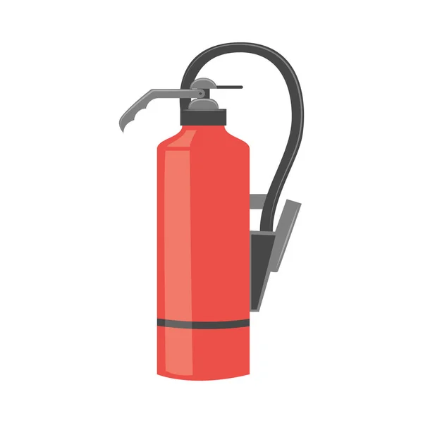 Röd färg brandsläckare i platt eller tecknad stil — Stock vektor