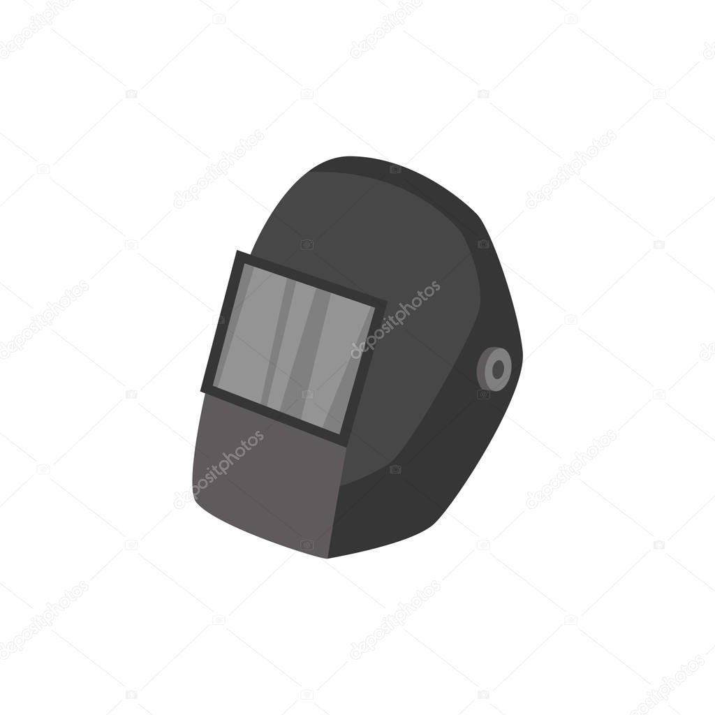 Protective or safety welding helmet in cartoon style