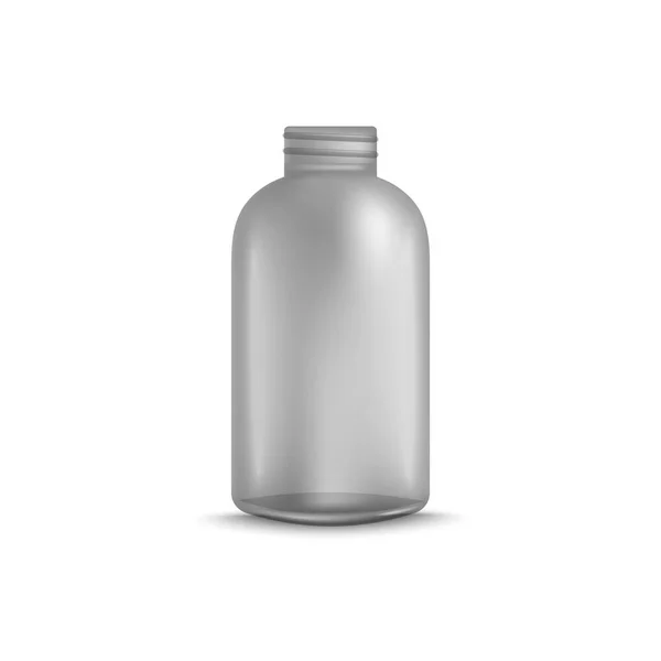 Косметическая бутылка для жидких продуктов 3d векторный макет иллюстрация изолированы . — стоковый вектор