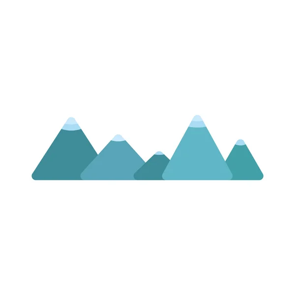 Ensemble d'illustrations vectorielles de collines ou de montagnes isolées sur blanc . — Image vectorielle