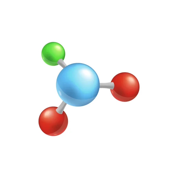 Estructura molecular con cuatro bolas de colores — Archivo Imágenes Vectoriales