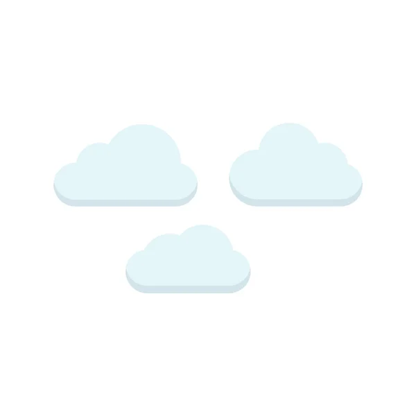 Conjunto de nubes paisaje constructor vector iconos aislados sobre fondo blanco . — Vector de stock