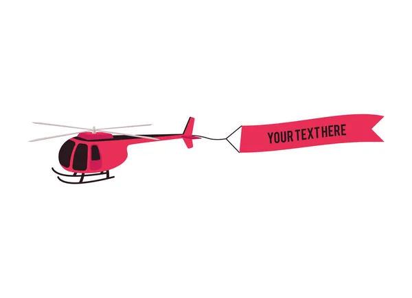 Vector red helicopter icon. — Stock Vector