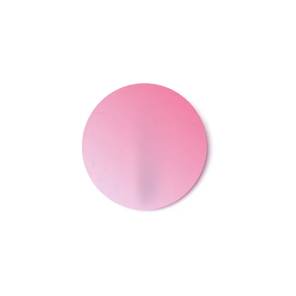 Círculo papel rosa branco adesivo modelo vetor ilustração isolado no branco . — Vetor de Stock