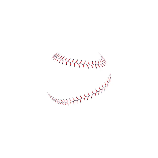 Baseball et softball game points de dentelle de balle — Image vectorielle