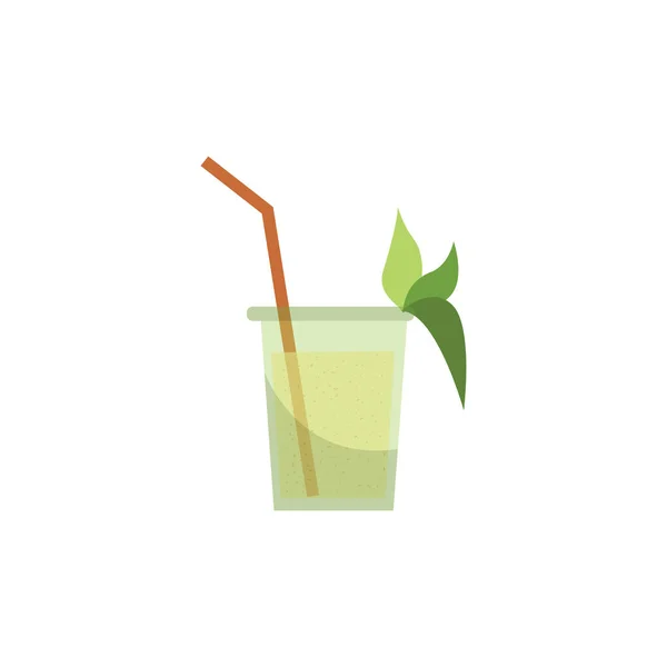 Suikerriet drinken of sap biologisch voedsel pictogram vector illustratie geïsoleerd. — Stockvector