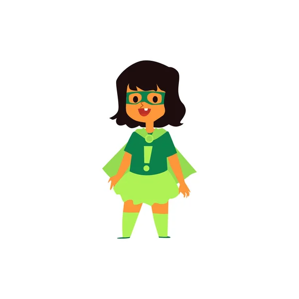 Bébé fille de super héros famille plat dessin animé vecteur illustration isolé . — Image vectorielle