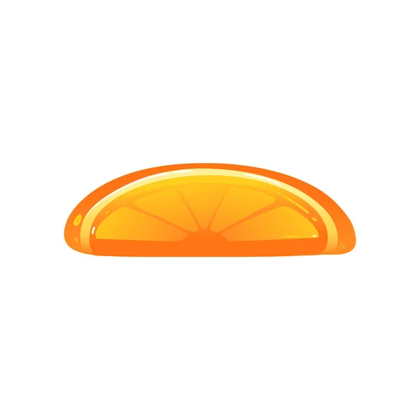 Une tranche d'orange brillante gonflable pour nager dans l'eau et la piscine . — Image vectorielle