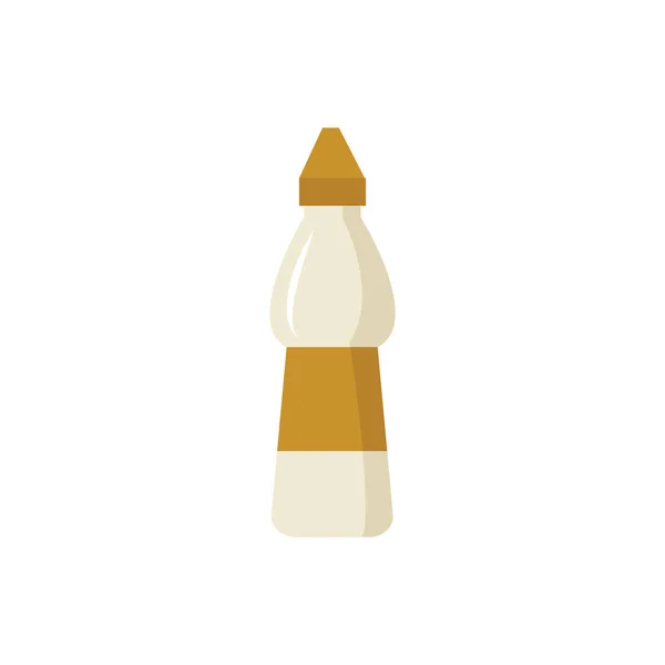 Mustard bottle icon flat style vector illustration isolated on white background. — Stock Vector