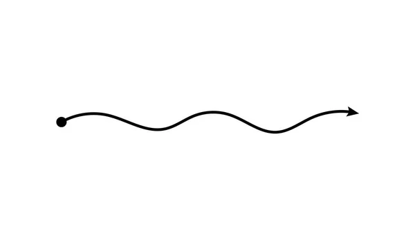 Flecha negra caótica el símbolo de la ilustración vectorial proceso confuso aislado . — Archivo Imágenes Vectoriales